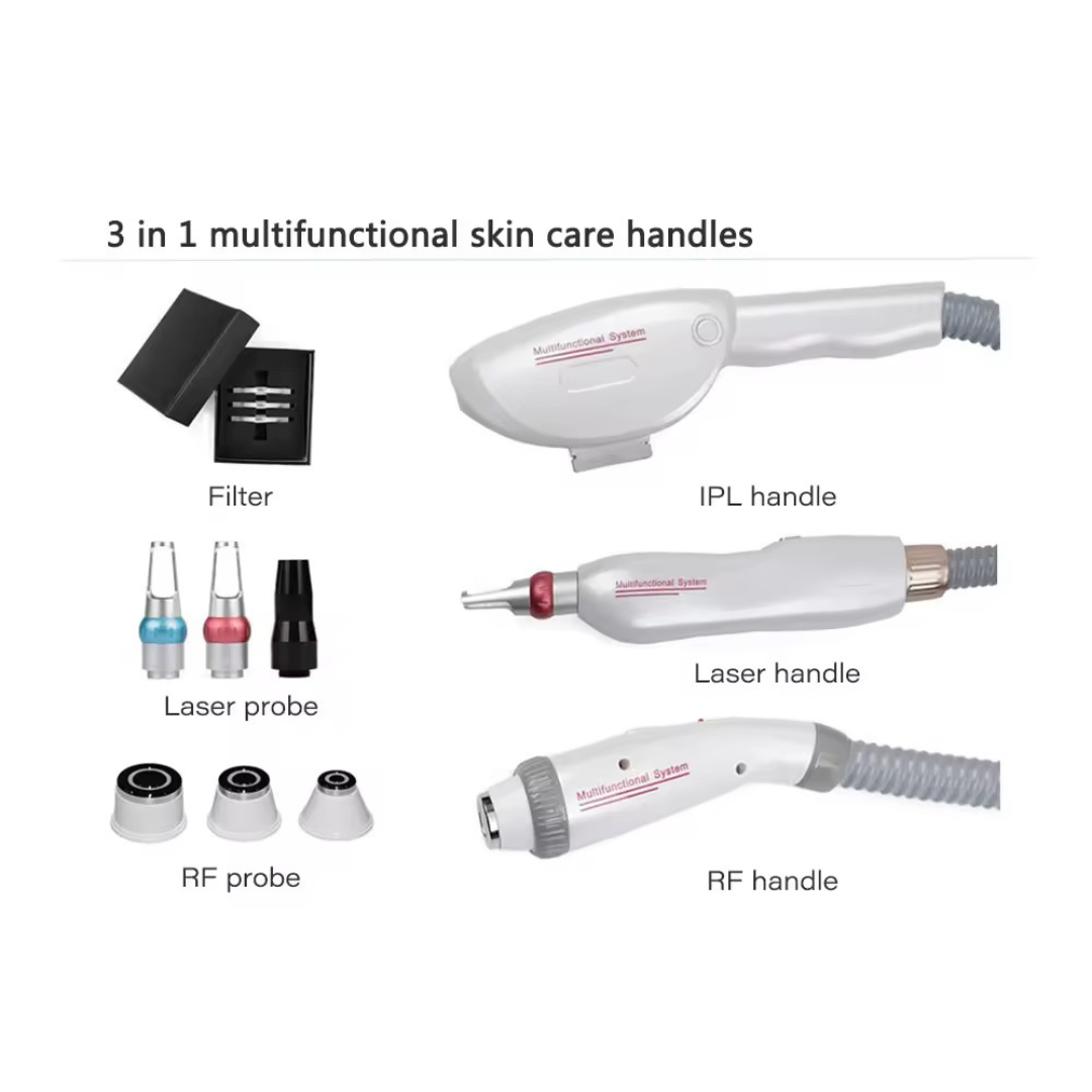 Multi-Functional Laser Machine for Hair Removal + Tattoo Removal + Skin Rejuvenation
