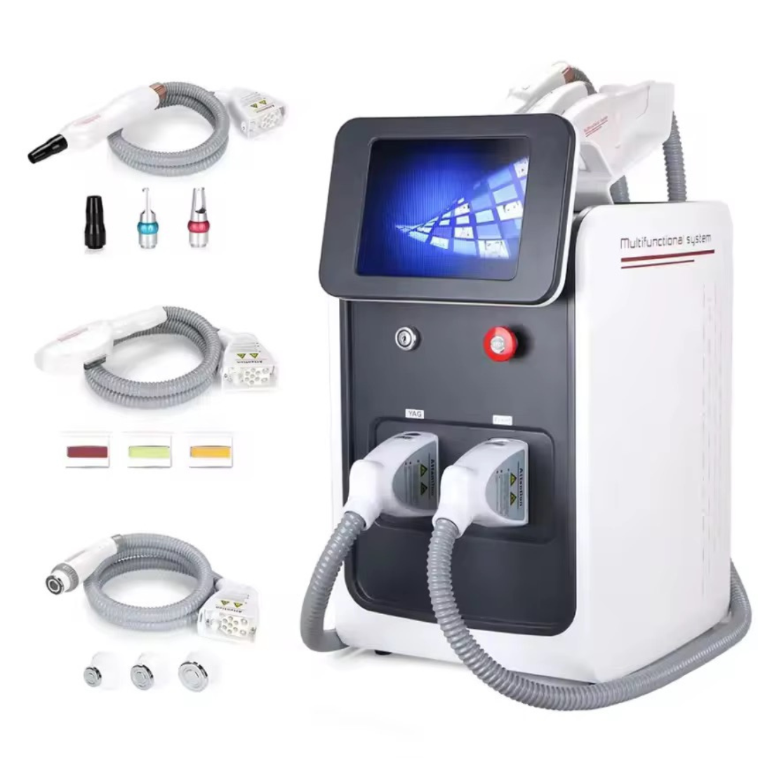 Multi-Functional Laser Machine for Hair Removal + Tattoo Removal + Skin Rejuvenation